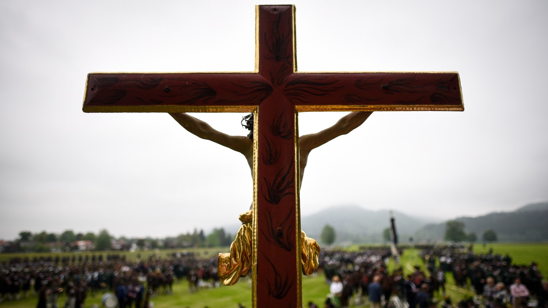 Bavarian Alpine Riflemen celebrate Mary as patron of their German state on May 6, 2018. The Catholic group upholds Bavarian folk traditions.
