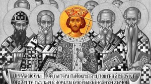 Icon depicting the First Council of Nicaea.