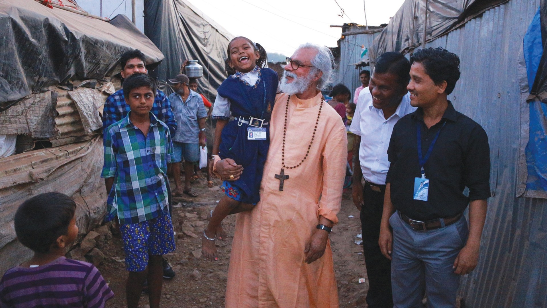 Gospel for Asia founder K. P. Yohannan (center) in Mumbai, India.