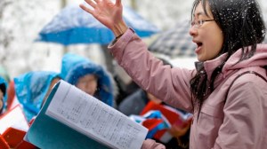 Shouwang Church in Beijing was forced to worship outside starting in 2009.