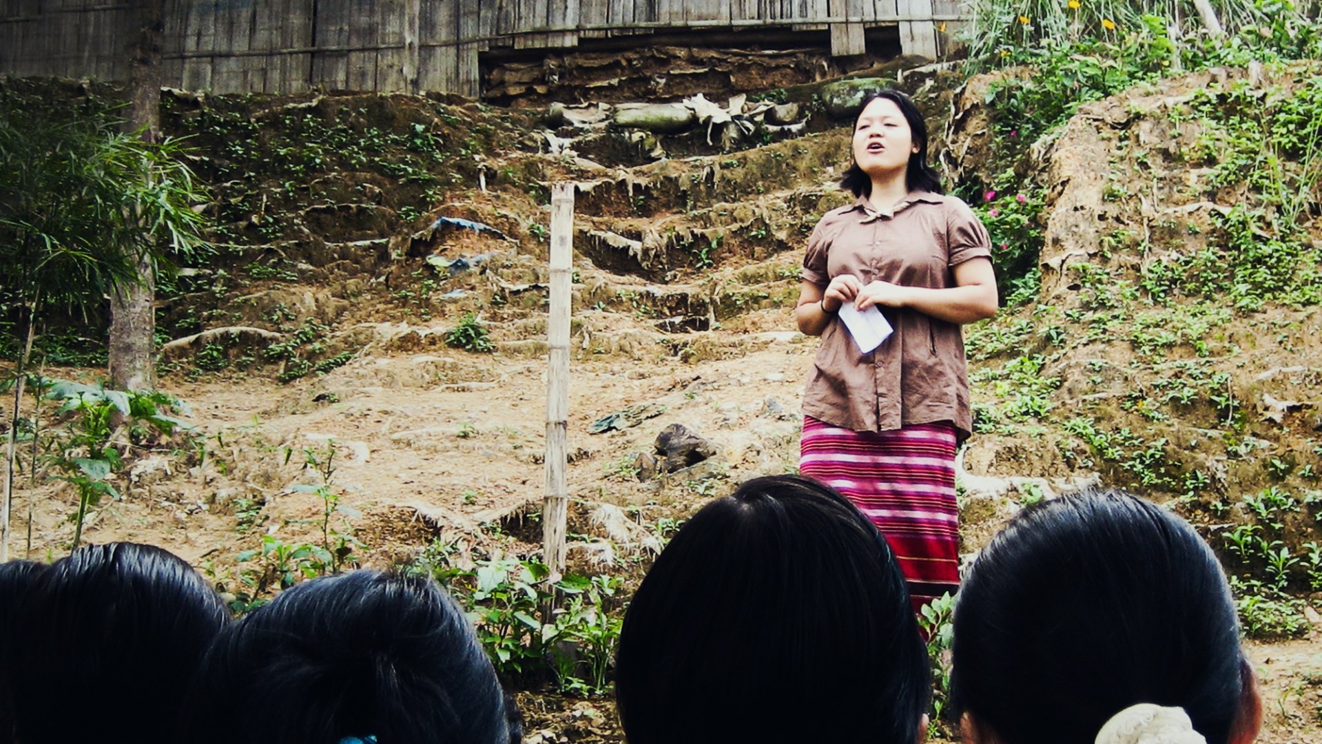 Sunday Htoo leads classes in her refugee camp in Thailand.