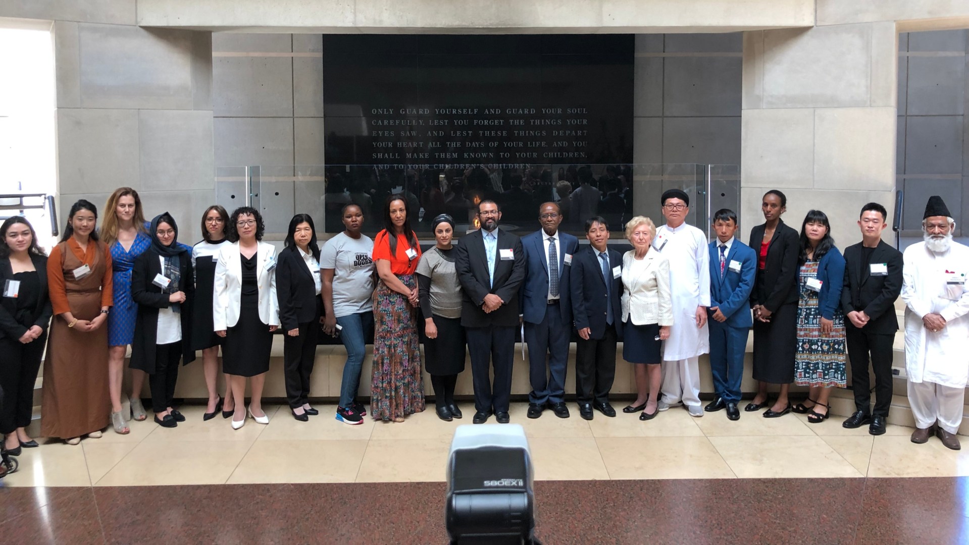 Survivors of religious persecution visit the Holocaust Museum in Washington, D.C., during the State Department's Ministerial to Advance Religious Freedom.