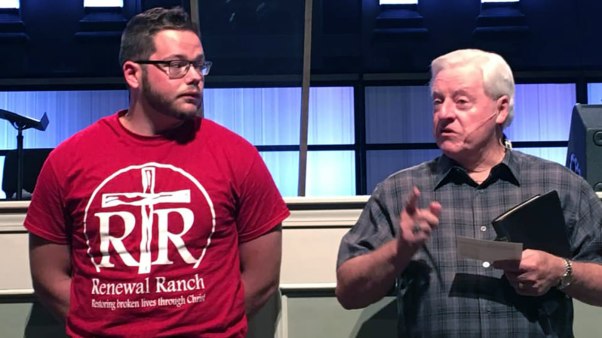 Brenton Winn, 23, was baptized six months after being arrested for vandalism.