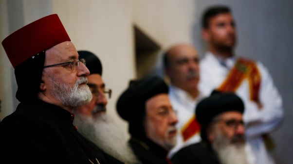 Clergy representing minority communities in Turkey gathered Sunday in a monastery in southeastern Turkey to pray for Turkish soldiers fighting in the cross-border operation against Syrian Kurdish fighters.
