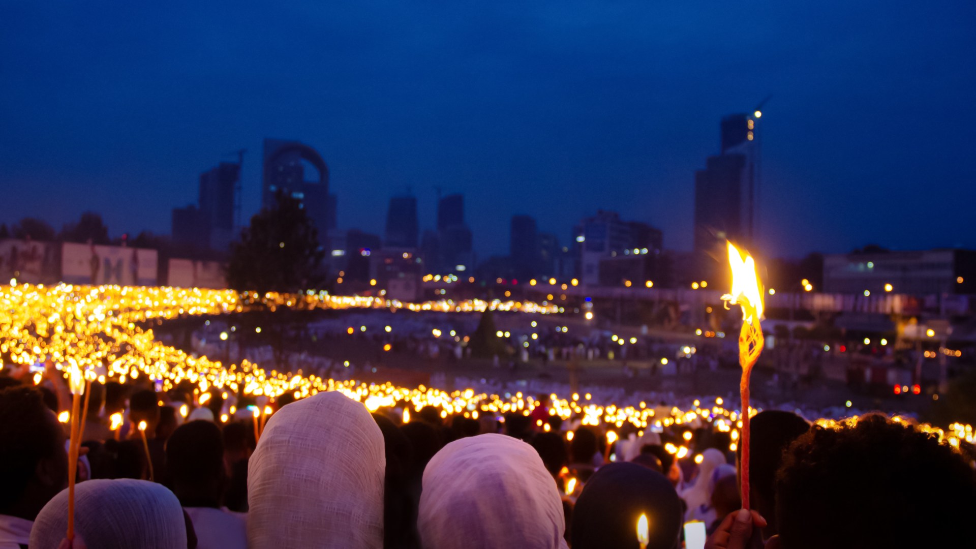 Chants for peace interrupted last month's Ethiopian Orthodox celebration of Meskel in Addis Ababa.