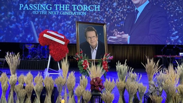 Funeral service for Reinhard Bonnke at Faith Assembly of God church in Orlando, Florida, on Jan. 4, 2019.