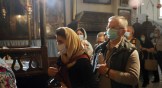 Tourists visit the Church of the Nativity in Bethlehem, West Bank, on March 5.