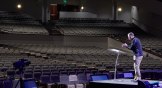 Pastors like Troy Dobbs at Grace Church in Eden Prairie, Minnesota, preached to empty sanctuaries as church services moved online last Sunday.