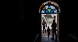 Iraqi Christians gather for the first Easter service in Qaraqosh after it was liberated from ISIS in 2016.
