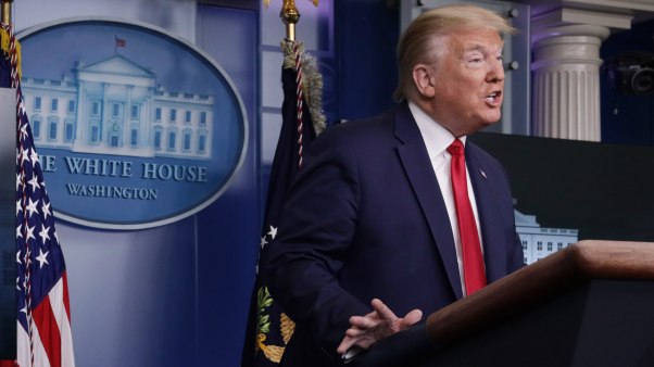 “Today I’m identifying houses of worship—churches, synagogues and mosques—as essential places that provide essential services,” Trump said Friday during a White House press conference.