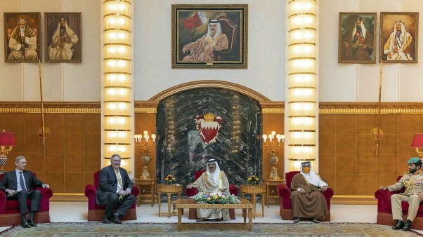 US Secretary of State Mike Pompeo held closed-door meetings last month with Bahrain's royal family amid the Trump administration's push for Arab nations to recognize Israel.