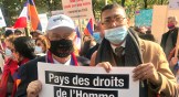 French Armenians and their supporters protest in Paris.