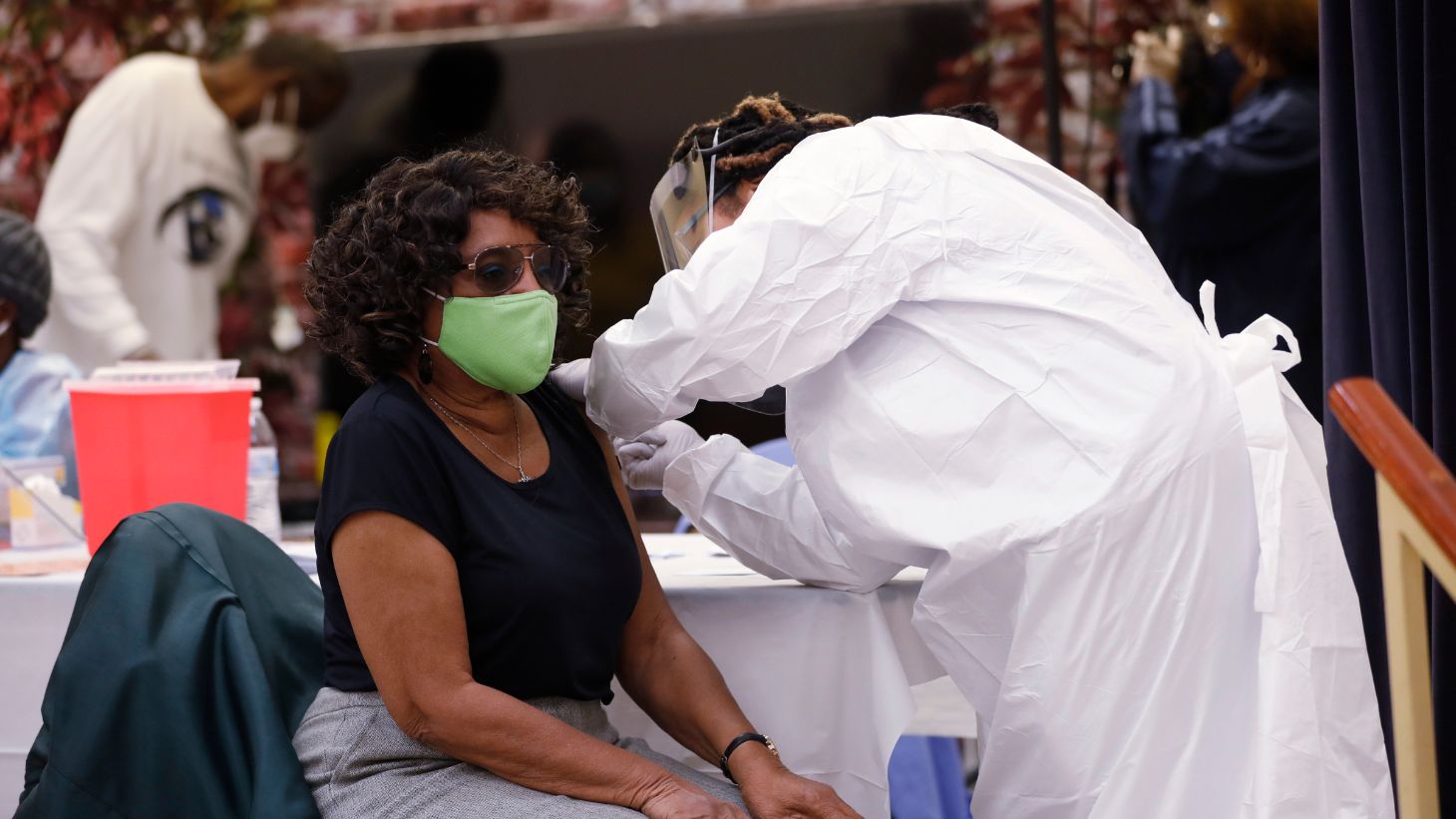 St. Johns Missionary Baptist Church in Tampa hosts a vaccine clinic as part of Florida Department of Health efforts to reach African American and Latino residents.