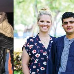 Heather and her son, Hawal, in 2009 (left) and at his graduation in 2018 (right).