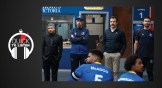 Nick Mohammed, Brendan Hunt, Jason Sudeikis and Brett Goldstein in “Ted Lasso", season two.