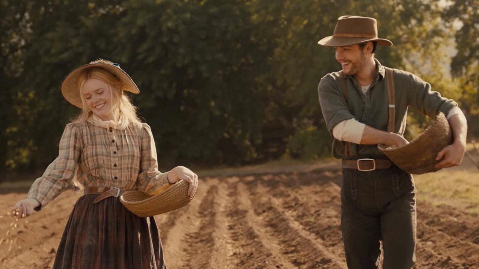Abigail Cowen as Angel and Tom Lewis as Michael Hosea in REDEEMING LOVE.