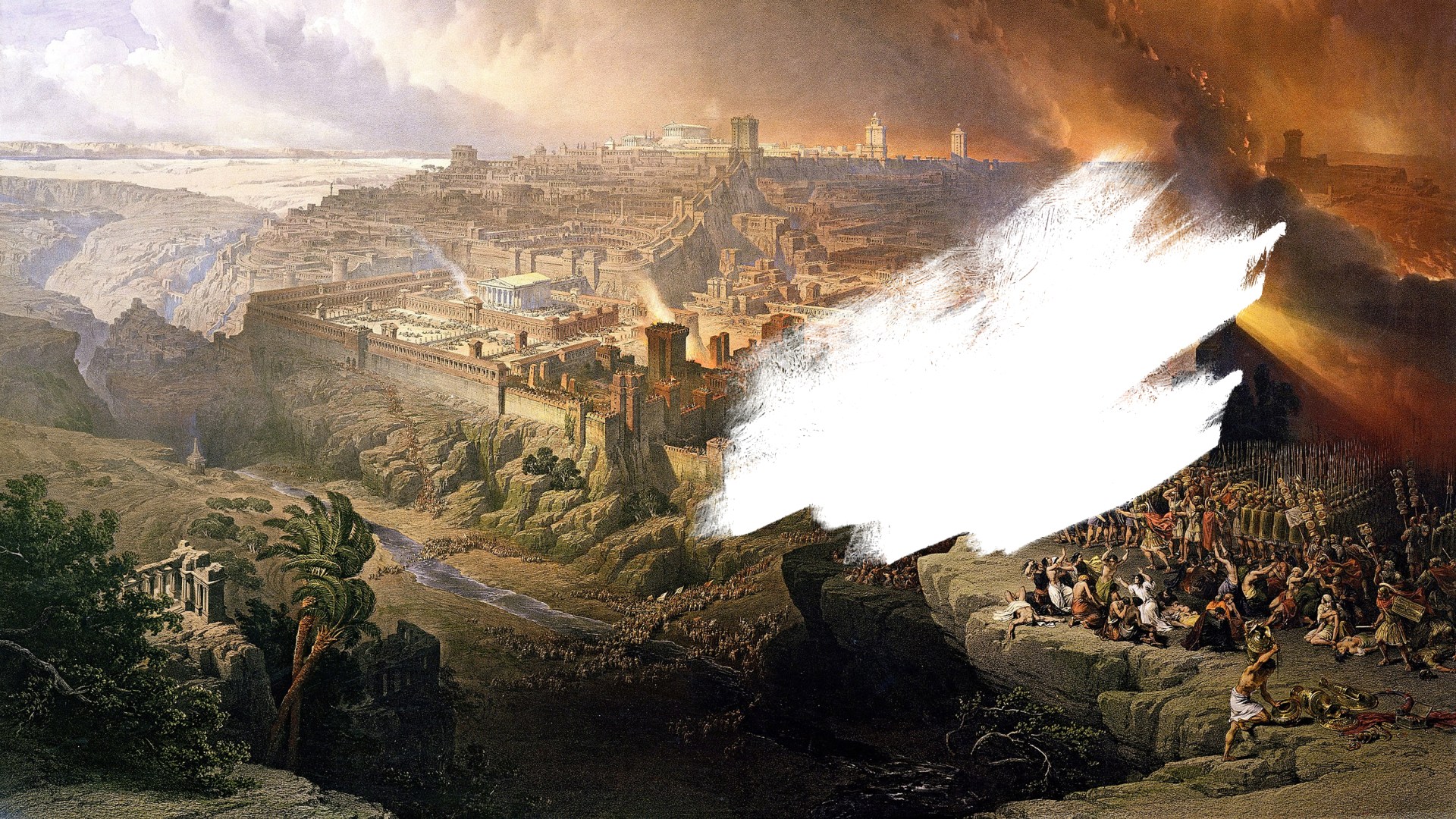 The siege and destruction of Jerusalem by David Roberts.
