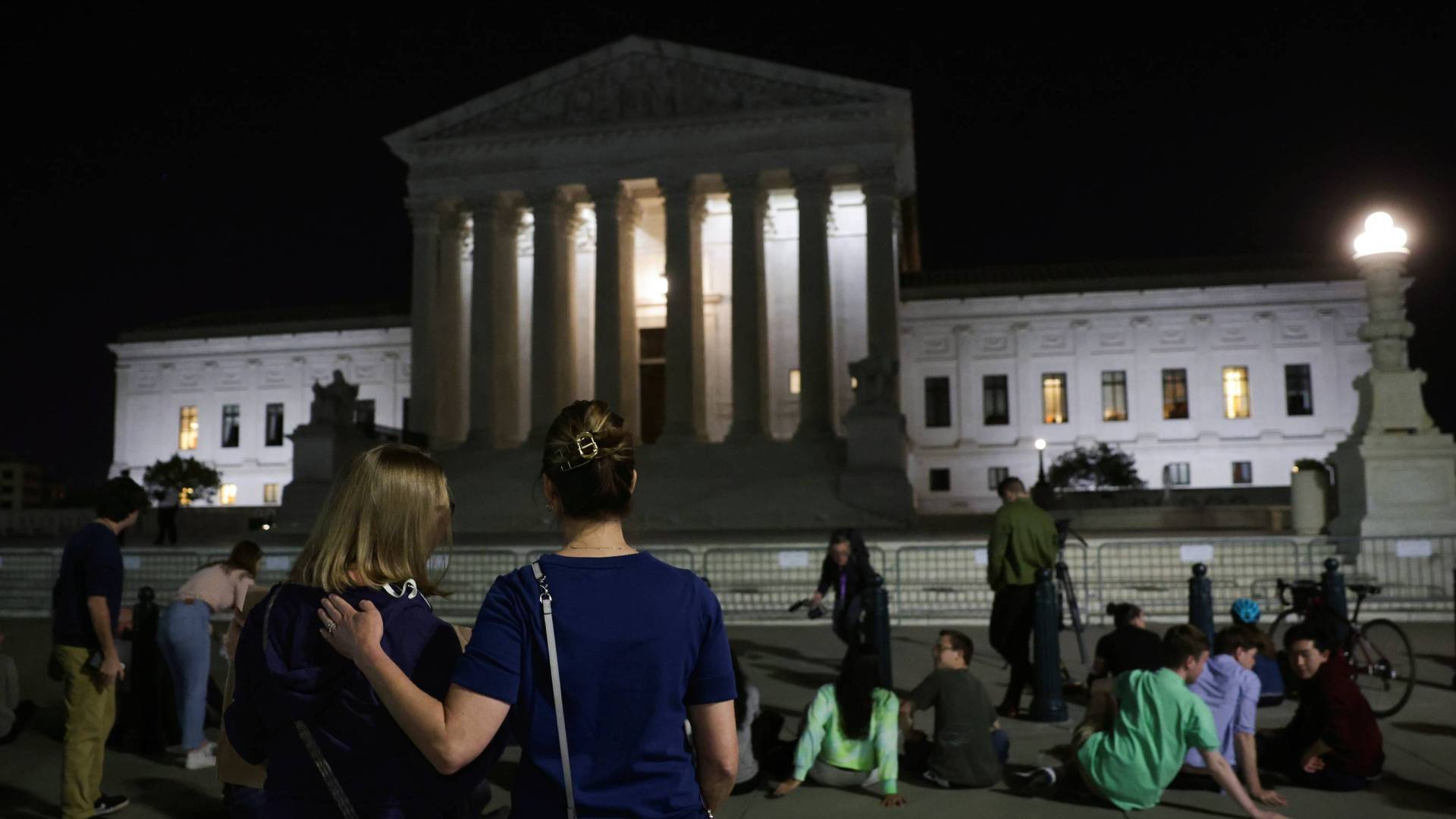 The US Supreme Court after the abortion opinion leak on Monday night.