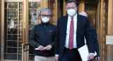 Archegos Capital founder Bill Hwang leaves federal court in Manhattan after being indicted on fraud charges.