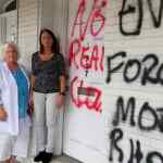 Care Net staff arrived at work in Frederick, Maryland, to find graffiti.