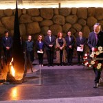 WEA leaders lay a wreath at the Yad Vashem Holocaust Memorial last month.