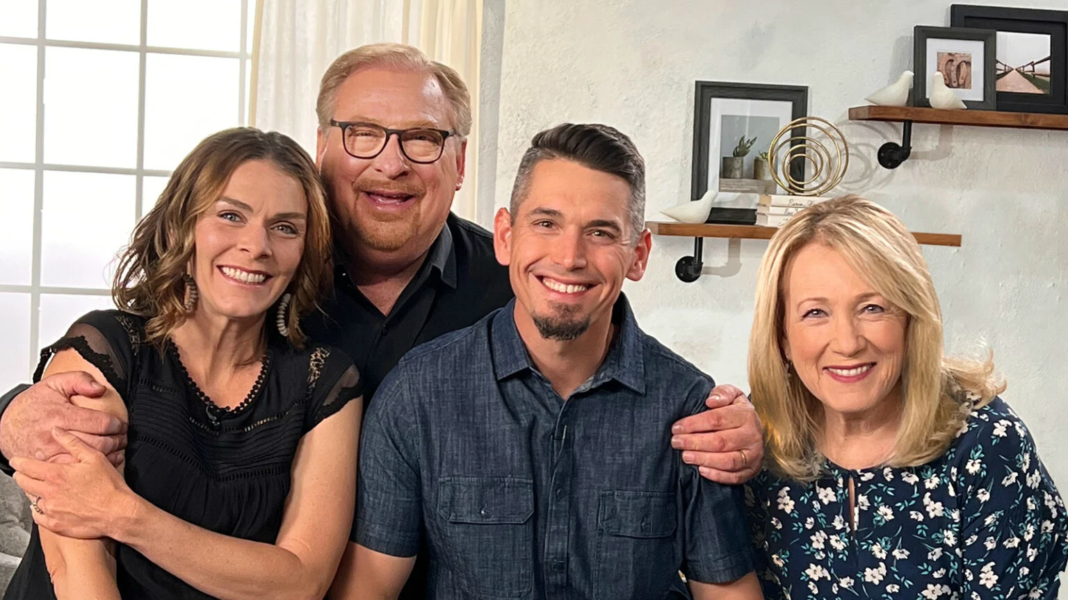 Stacie Wood (from left), Rick Warren, Andy Wood, and Kay Warren.