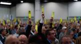 Southern Baptist Convention votes in Anaheim, California, at its 2022 annual meeting.