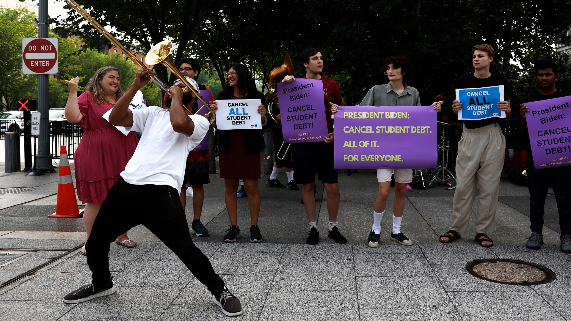 Rally Held Outside The White House Calling On President Biden To Cancel Student Debt