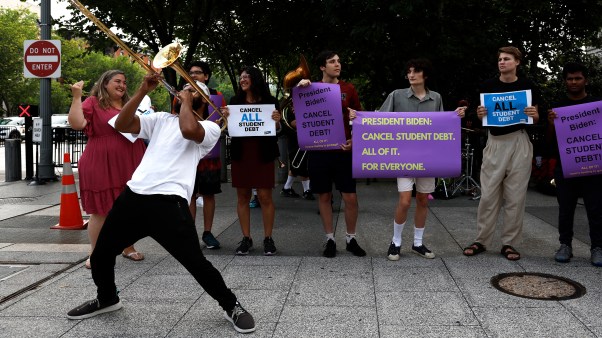 Rally Held Outside The White House Calling On President Biden To Cancel Student Debt