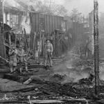 Ruins of a Black neighborhood after the 1908 violence in Springfield, Ill.