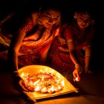 Diwali candles in Kolkata, West Bengal, India
