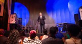 Global Senior Pastor Brian Houston speaks on stage in Atlanta in 2021.