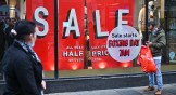 Shoppers out during the Boxing Day sales.
