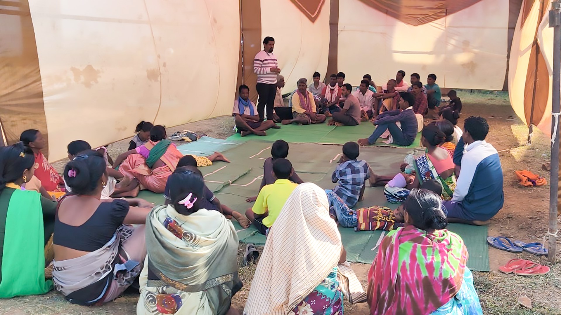 Tribal Christians from three villages shelter in the Chhattisgarh town of Kondagaon on December 21, 2022 after they were forced to leave their villages.
