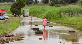 Heavy rains linked to climate change have displaced thousands in South Africa.