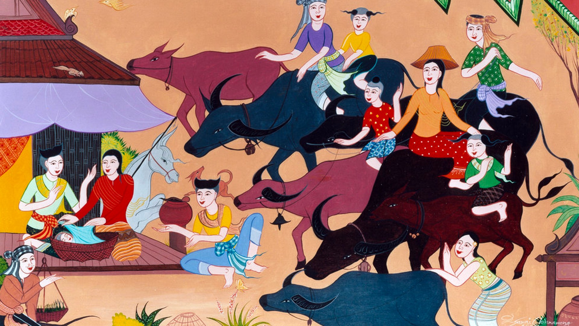 Thai Nativity by Sawai Chinnawong