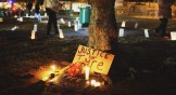 People attend a candlelight vigil in memory of Tyre Nichols in Memphis, Tennessee.