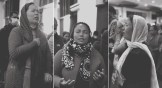 Women worship at a church in Nepal.