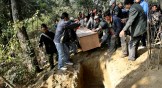 A burial in a forest next to the Pashupati Hindu temple in Kathmandu, Nepal.