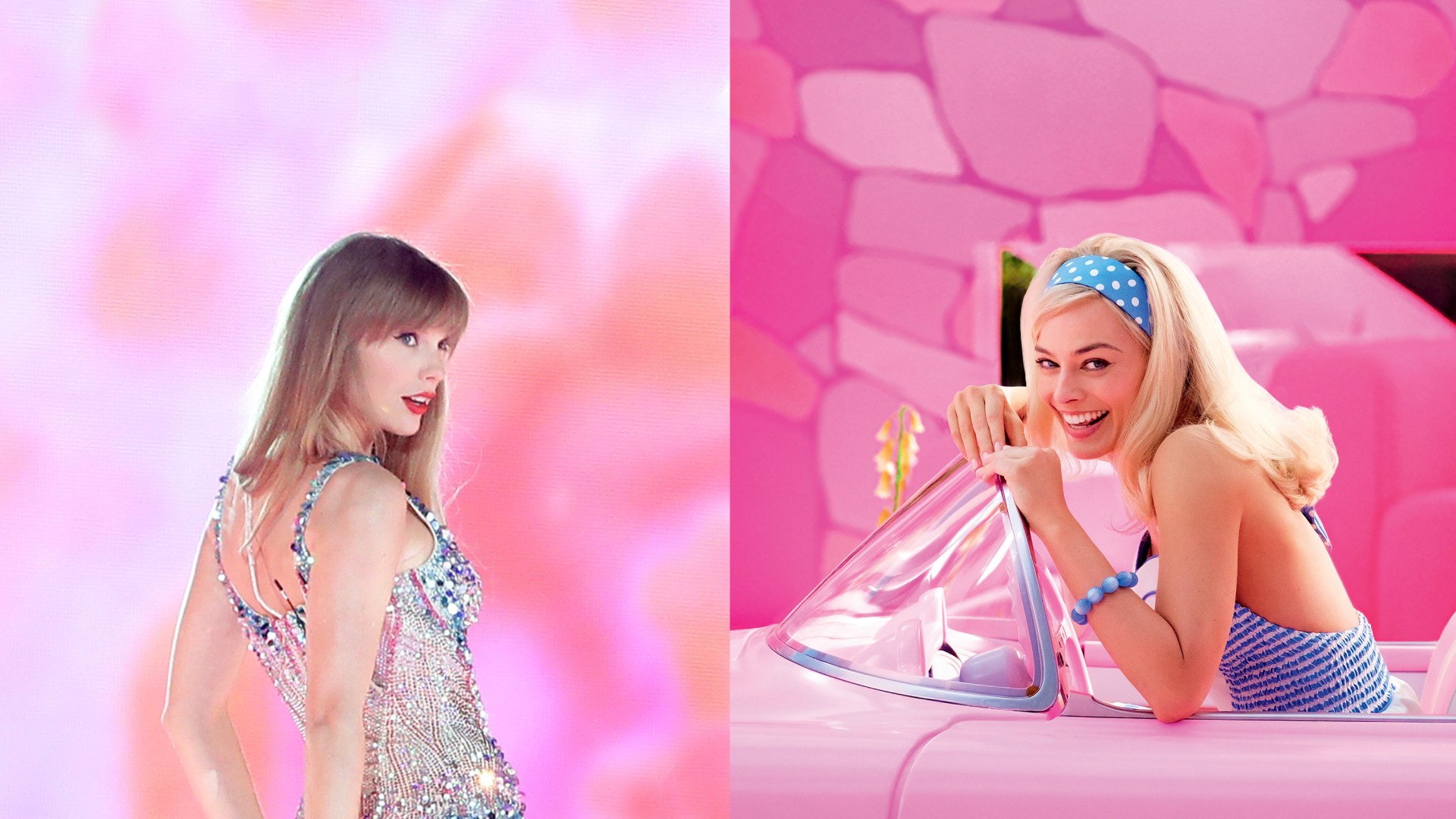 Taylor Swift (left) and Barbie (Right)