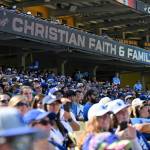 The Los Angeles Dodgers held Christian Faith and Family Day in July.