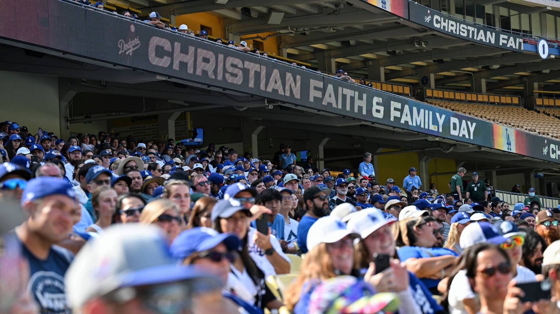 The Los Angeles Dodgers held Christian Faith and Family Day in July.