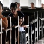 Congregants attending a church in Manipur