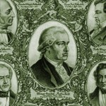Mayer Amschel Rothschild (center) with other members of his family.