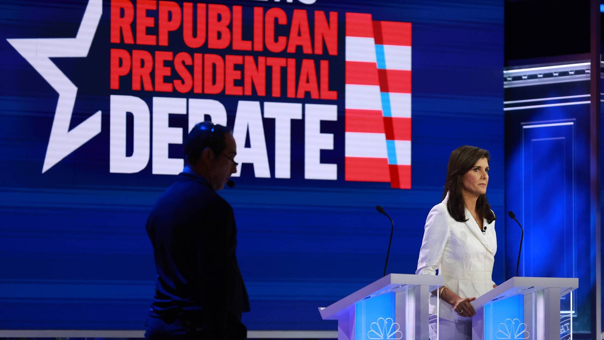 Nikki Haley at the third GOP presidential primary debate