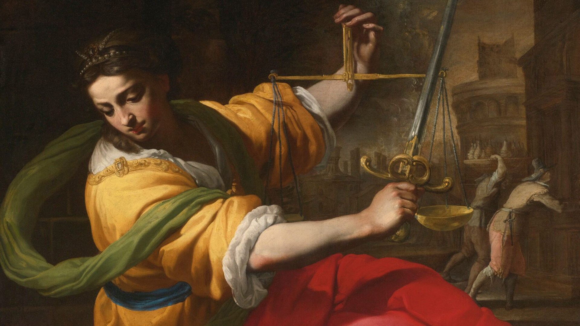 Painting by Bernardino Mei titled, Allegory of Justice