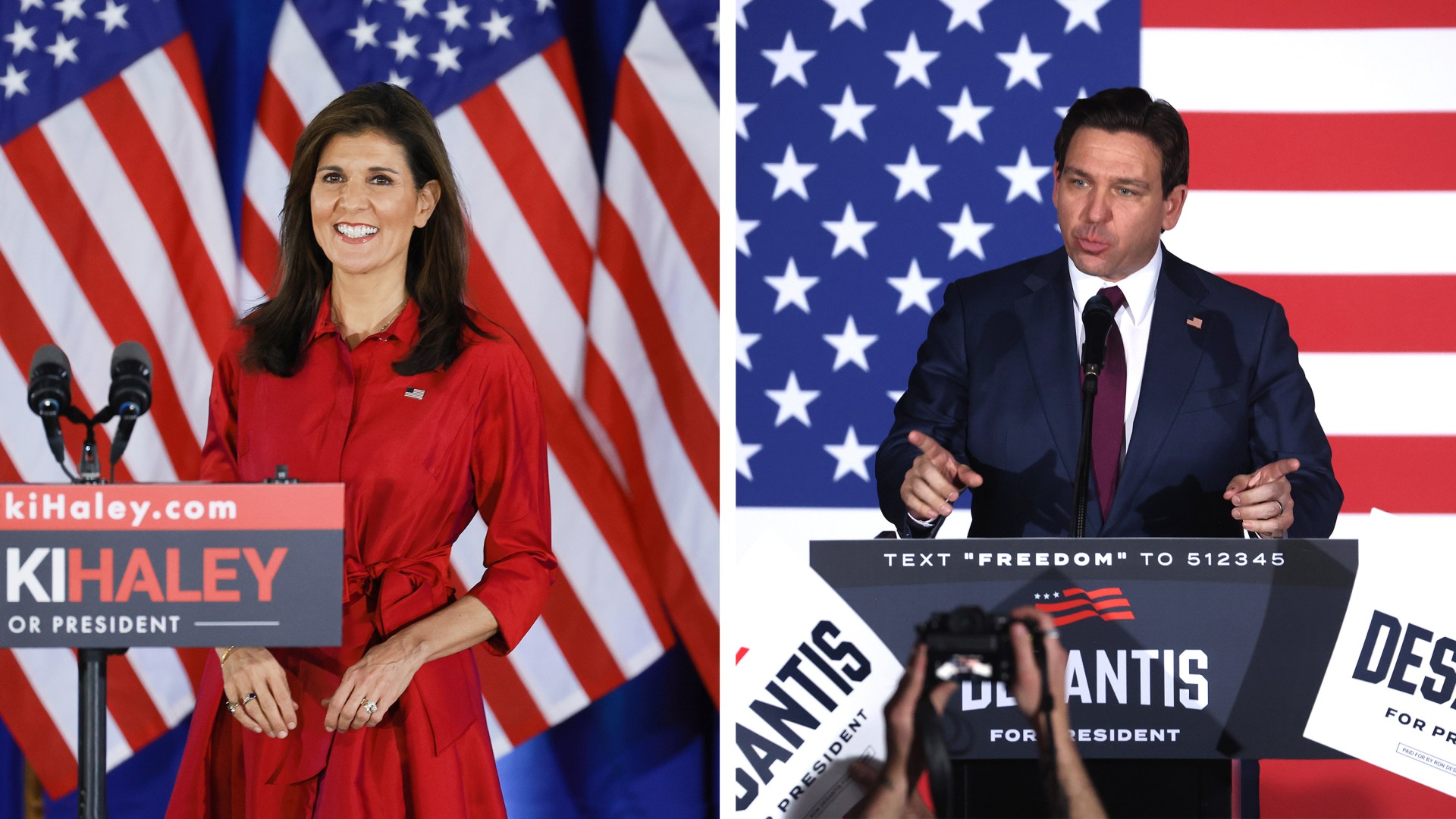Nikki Haley and Ron DeSantis