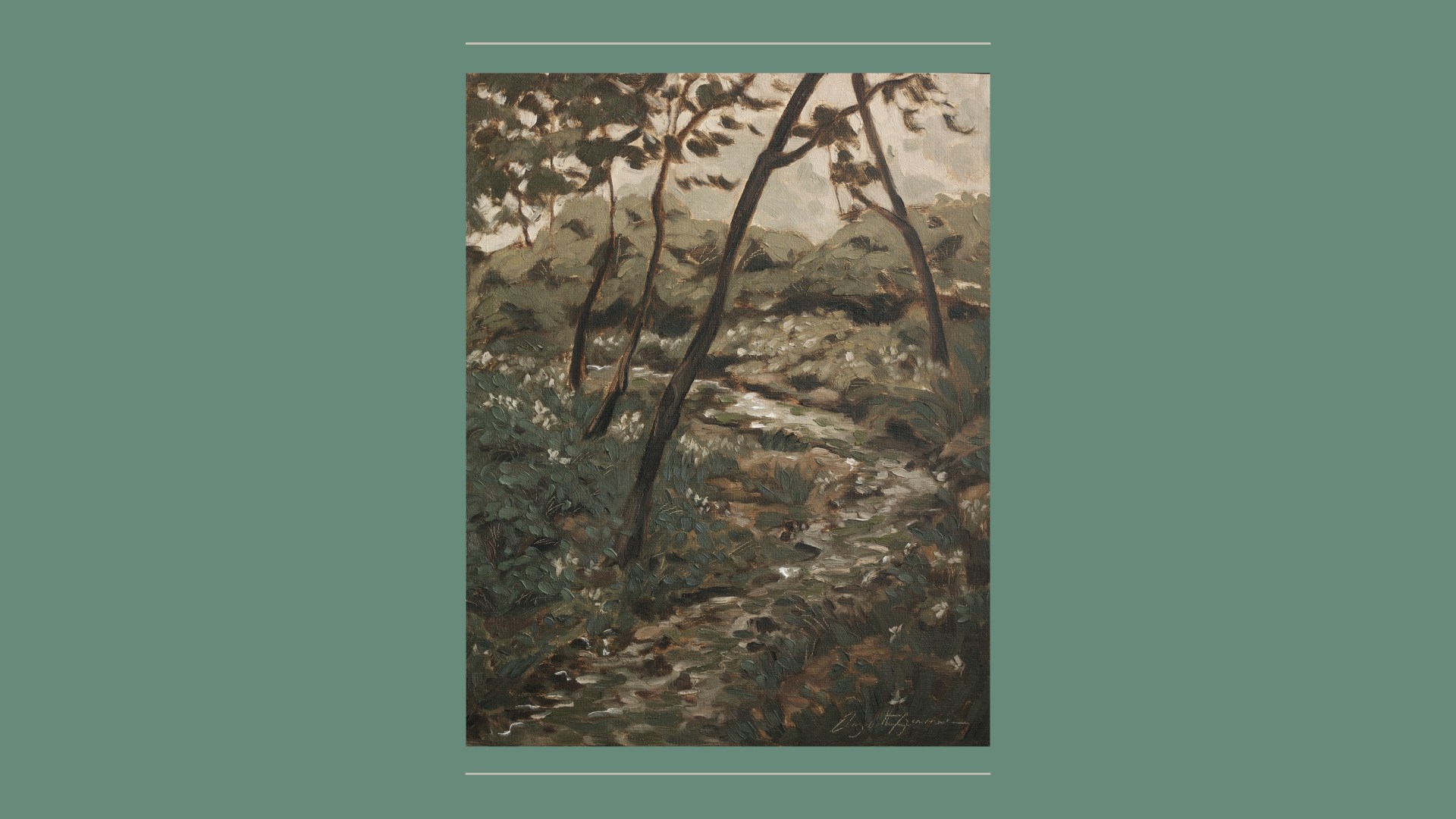 Stream in the Woods. Oil on Canvas. 2023