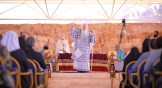 Archbishop Christoforus in the Byzantine church of Petra.