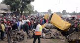 An accident involving four vehicles occurred in the Ngaramtoni suburb of Arusha, northern Tanzania, on Feb. 24, 2024.